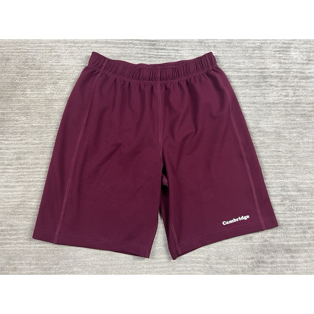 Land End Basketball Shorts Mens Medium Red Wine Athletic Polyester Pull On